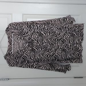 Victoria's secret sheer top/blouse. Black and white with a hue of light pink. M